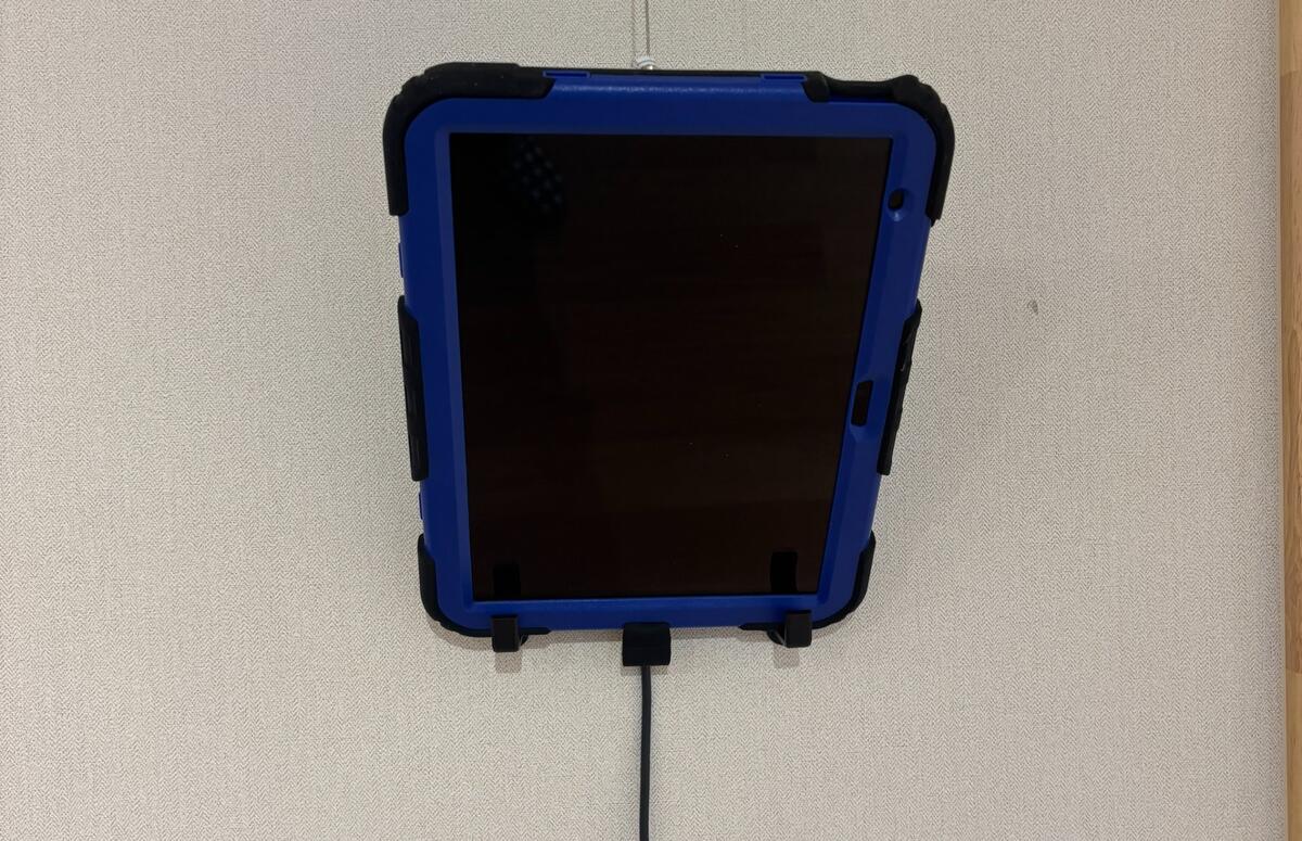 おはようカメラ（iPad）設置の様子